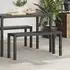 vidaXL Gartenbank Stahl und WPC, schwarz, 100x28x45cm (42001771)