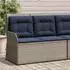 vidaXL Gartenbank grau Poly-Rattan (3394456)