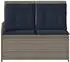 vidaXL Gartenbank grau Poly-Rattan (3394456)