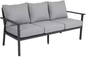 Brafab Samvaro High 3-Sitzer Gartensofa Aluminium/Olefin anthrazit/pearl grey