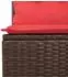 vidaXL Gartensofa-Set 7-teilig mit Kissen, braun, Polyrattan (3221793)