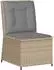 vidaXL Gartensessel mit Liegefunktion und Kissen, Polyrattan, beige (368976)