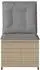 vidaXL Gartensessel mit Liegefunktion und Kissen, Polyrattan, beige (368976)