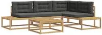 Outdoor-sofagarnitur 5 Stk. Wei&szlig; Polyester Vidaxl