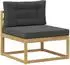 vidaXL Outdoor-Sofagarnitur mit Kissen, Akazienholz, weiß, 79x79x37cm (3387006)