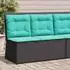 vidaXL Gartenbank Poly-Rattan schwarz (3394475)