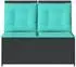 vidaXL Gartenbank Poly-Rattan schwarz (3394475)