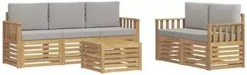 vidaXL Sofagarnitur Massivholz Akazie (3391386)