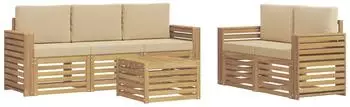 vidaXL Sofagarnitur Massivholz Akazie, 6-teilig (3391403)