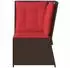 vidaXL Garten-Ecksofa mit Kissen, braun, Polyrattan (368988)