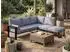 Beautysofa Verdino Outdoor-Ecksofa L-Form, blaugrau, Metallrahmen (2R2)