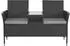 Svita Chicago Gartenbank Polyrattan, schwarz, 2-Sitzer (91570)