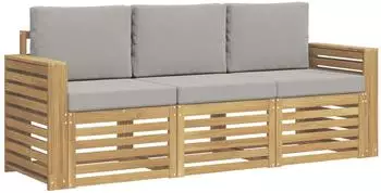 vidaXL Sofagarnitur Massivholz Akazie, 3-teilig (3391321)