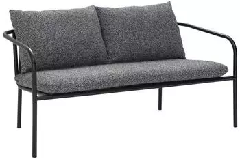 Brafab Bendt 2-Sitzer Gartensofa Aluminium & Teddy-Stoff, anthrazit/schwarz