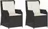 vidaXL Gartenbank 2-tlg. Poly-Rattan, schwarz