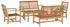 vidaXL Gartensofa-Set 5-tlg. Teak Massivholz, natur (3356858)