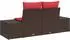 vidaXL Garten-Sofa mit Kissen Poly-Rattan 184x62x69cm (42006798)