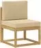 vidaXL Outdoor-Sofagarnitur 3-teilig, Polyester, weiß und beige (3388187)