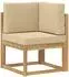 vidaXL Outdoor-Sofagarnitur 3-teilig, Polyester, weiß und beige (3388187)