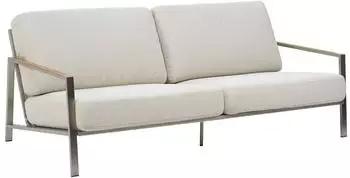 Brafab Naos Gartensofa 2,5-Sitzer, Edelstahl, Dot Beige