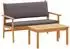 vidaXL Gartensofa-Set mit Kissen, Akazienholz, anthrazit (4106583)