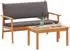 vidaXL Gartensofa-Set mit Kissen, Akazienholz, anthrazit (4106583)