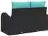 vidaXL Gartensofa Poly-Rattan schwarz 124x62x85cm
