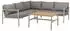 Brafab Cap Ecksofa 5-Sitzer, Aluminium, hellgrau/grau, inkl. Couchtisch & Kissen (214x214cm)