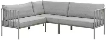 Brafab Upper Ecksofa, Aluminium & recyceltes Polyester, hellgrau/digi-grau, 235x193cm