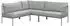 Brafab Upper Ecksofa, Aluminium & recyceltes Polyester, hellgrau/digi-grau, 235x193cm
