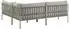 Brafab Upper Ecksofa, Aluminium & recyceltes Polyester, hellgrau/digi-grau, 235x193cm