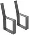 ML-Design Bankgestell mit Rückenlehne, Stahl, anthrazit, 40x78,5cm, 2er-Set (490005774)