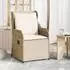 vidaXL Gartenbank Poly-Rattan, beige, 2er-Set
