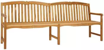 vidaXL Rosenbank handgefertigt, Teak Massivholz, 228x61x94,5cm