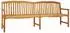 vidaXL Rosenbank handgefertigt, Teak Massivholz, 228x61x94,5cm