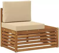 vidaXL Outdoor Endsofa Natur 91 x 63 x 73 cm Massivholz Akazie