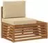 vidaXL Outdoor Endsofa Natur Akazien-Massivholz 91x63x73cm (900508)