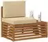 vidaXL Outdoor Endsofa Natur Akazien-Massivholz 91x63x73cm (900508)