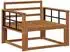 vidaXL Outdoor Mittelsofa Akazienholz massiv, natur (3436276)