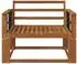 vidaXL Outdoor Mittelsofa Akazienholz massiv, natur (3436276)