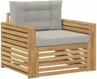 vidaXL Outdoor-Sofa Polyester Braun und Hellgrau