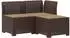vidaXL Gartensofa 3-Sitzer mit Kissen, Rattan-Look PP, braun (8011894)