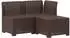 vidaXL Gartensofa 3-Sitzer mit Kissen, Rattan-Look PP, braun (8011894)