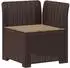 vidaXL Gartensofa 3-Sitzer mit Kissen, Rattan-Look PP, braun (8011894)