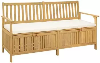 vidaXL Garten-Aufbewahrungsbank 2-Sitzer, 170x63x84cm
