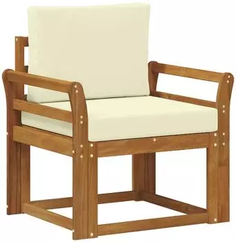 vidaXL Outdoor-Sofa Akazienholz massiv und Polyester (3436232)