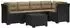 vidaXL Gartensofa 5-Sitzer Rattan-Look PP anthrazit (3444088)