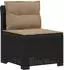 vidaXL Gartensofa 5-Sitzer Rattan-Look PP anthrazit (3444088)