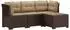 vidaXL 4-Sitzer Garten-Sofa mit Kissen, Rattan-Look, PP, braun (3443948)