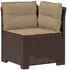 vidaXL 4-Sitzer Garten-Sofa mit Kissen, Rattan-Look, PP, braun (3443948)